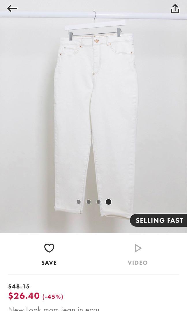 White Jeans with Contrast Stitching 