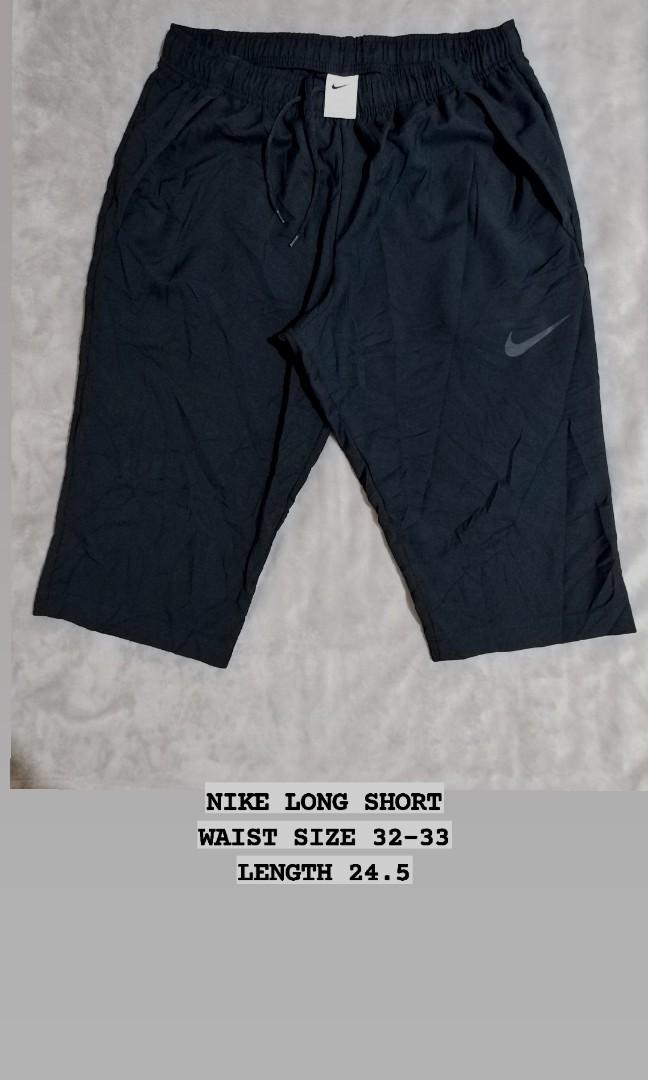 NIKE MENS LONG SHORT MATTE BLACK. WAIST 