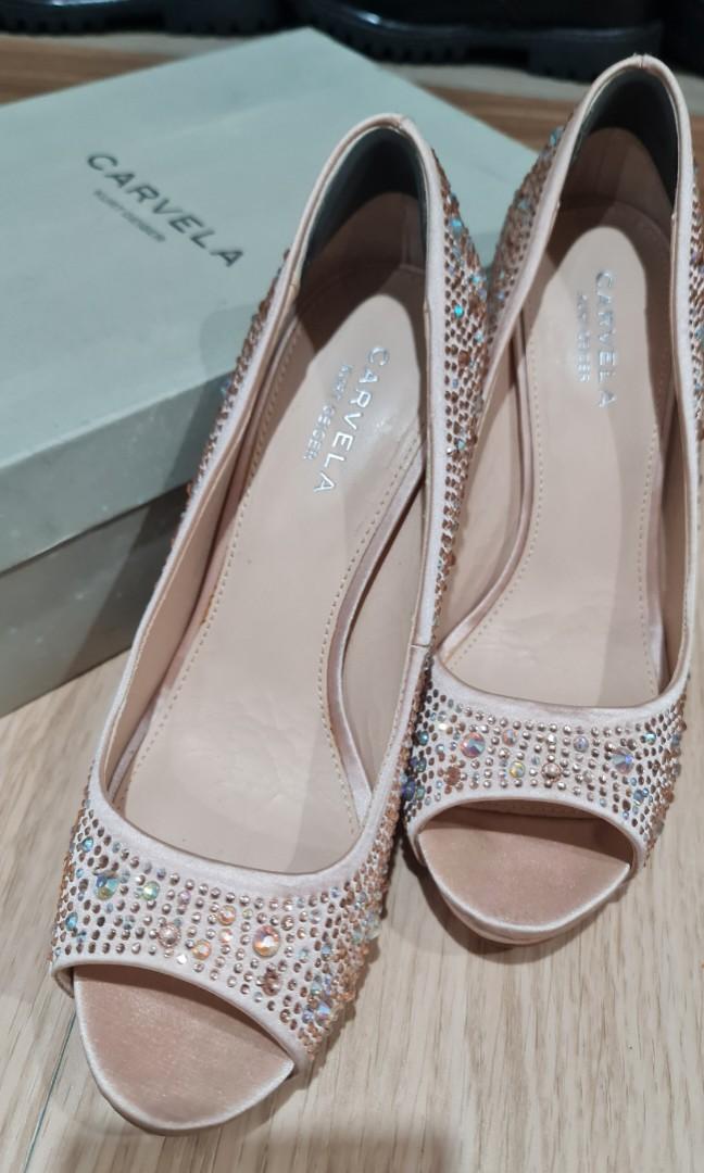 Carvela silver hotsell heels