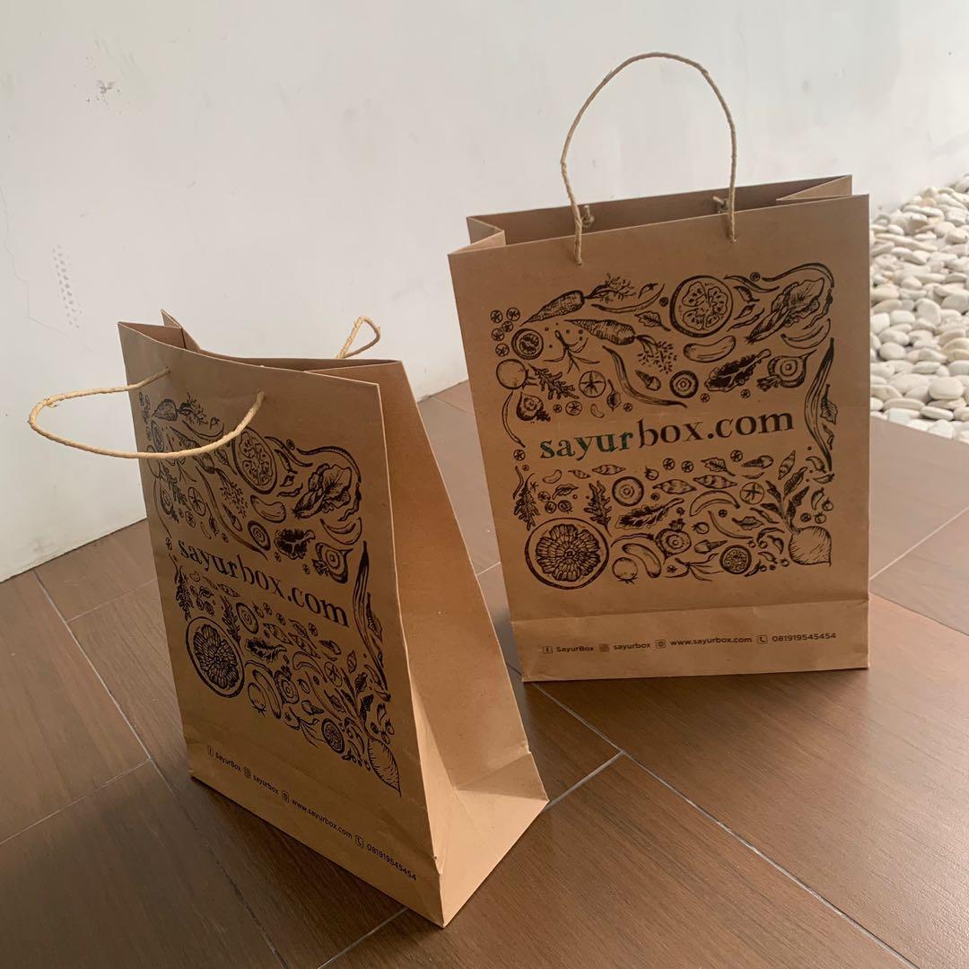 Paper Bag body shop haidilao sayur hnm pull n bear plastik cantik