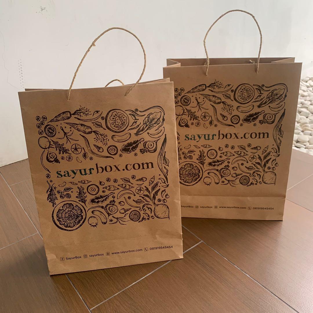 Paper Bag body shop haidilao sayur hnm pull n bear plastik cantik