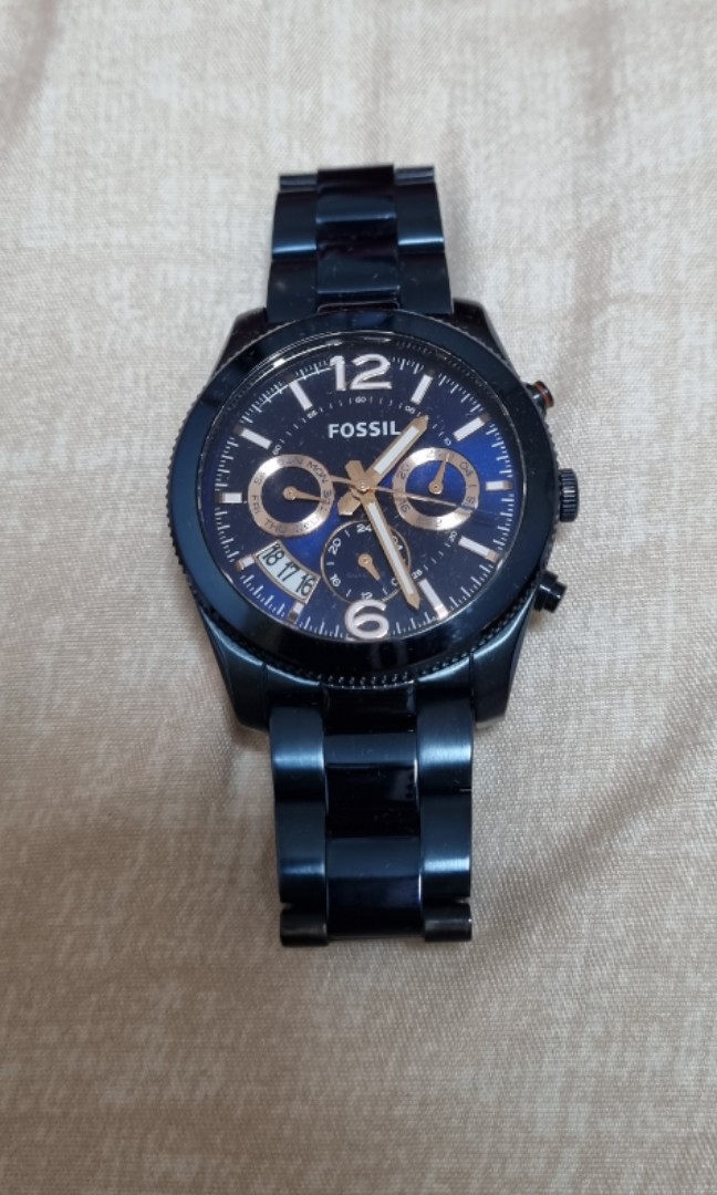 Perfect boyfriend multifunction clearance blue stainless steel watch