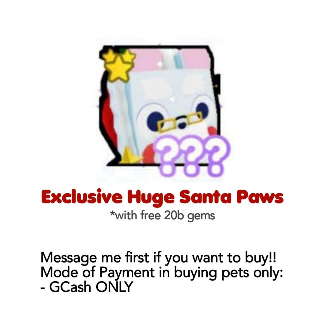 Pet Simulator X Exclusive Huge Santa Paws (FIXED PRICE), Video Gaming