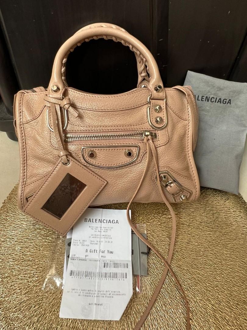 Balenciaga mini city hotsell rose des sables