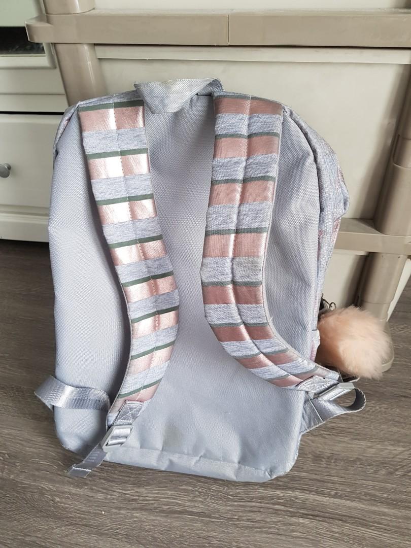 Justice rose gold foil backpack online
