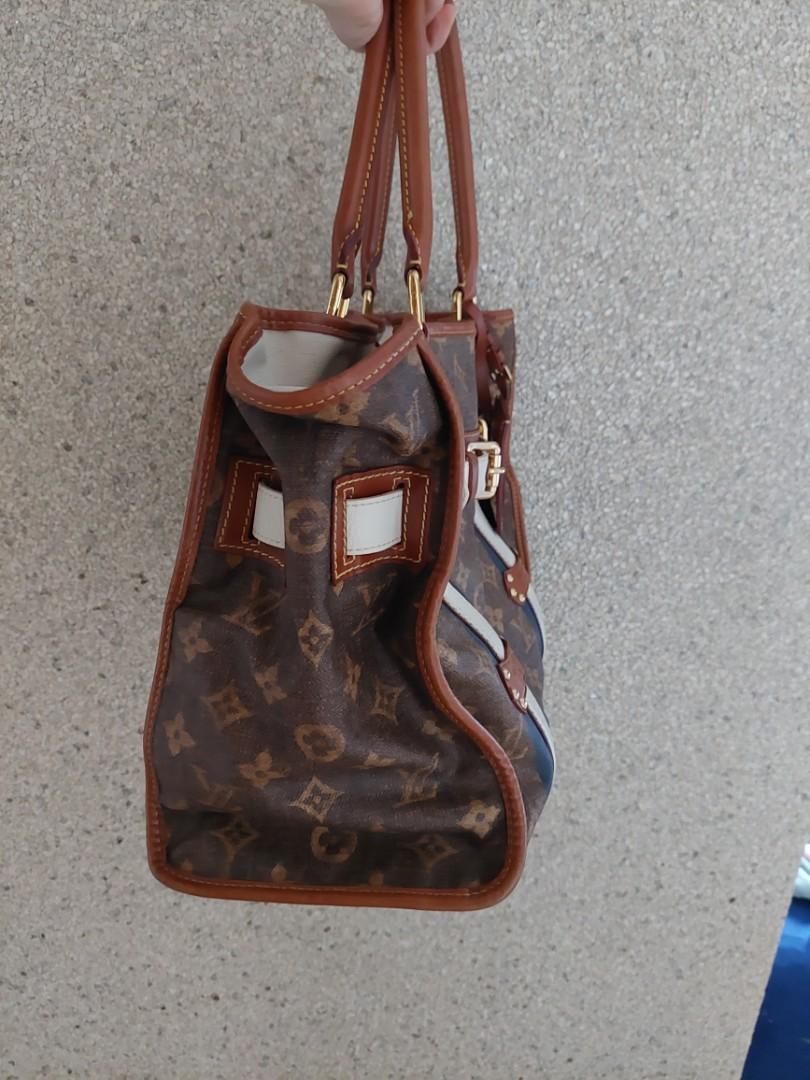 Louis Vuitton Limited Edition Monogram Canvas Tisse Sac Rayures Gm in Brown