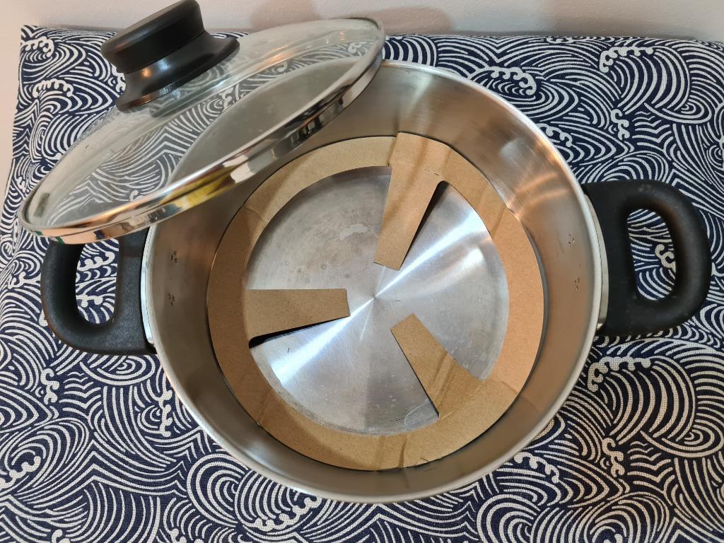 Saucepans with and without lid, Pot with lid, glass/stainless steel (2