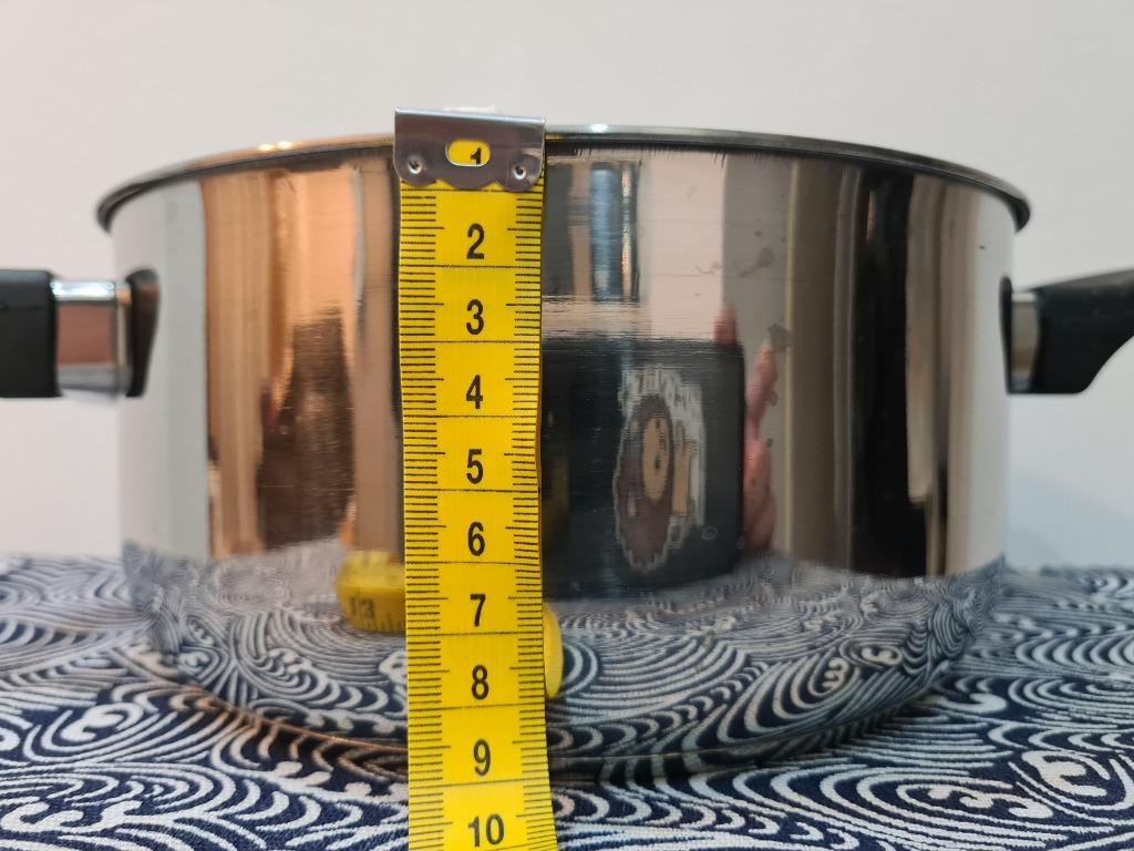 Saucepans with and without lid, Pot with lid, glass/stainless steel (2