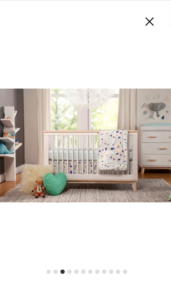 Scoot 3in1 Convertible Crib (White/Washed), Babies & Kids, Baby