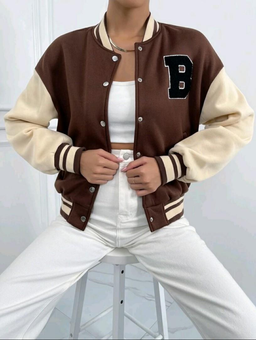 Shein Varsity Jacket, Women's Fashion 