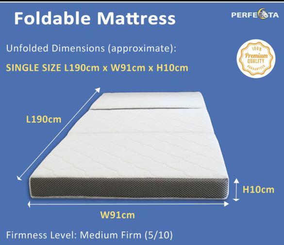 Perfecta foldable sale mattress
