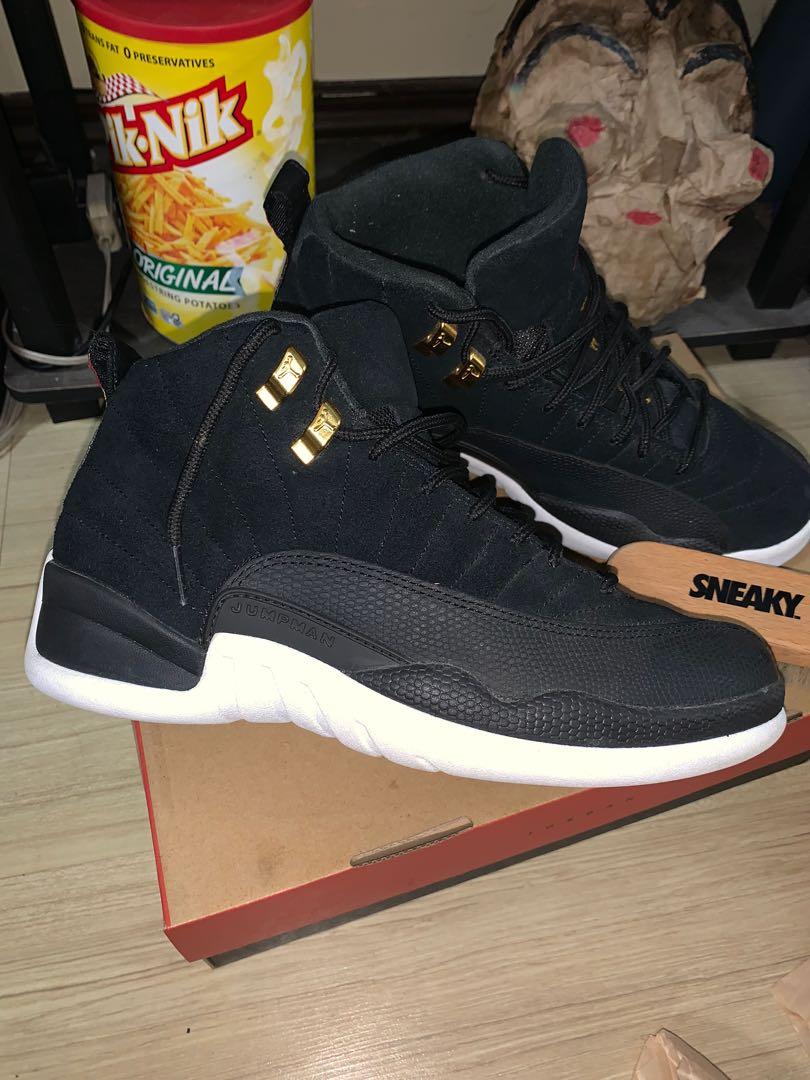 Jordan 12 hot sale black size 7