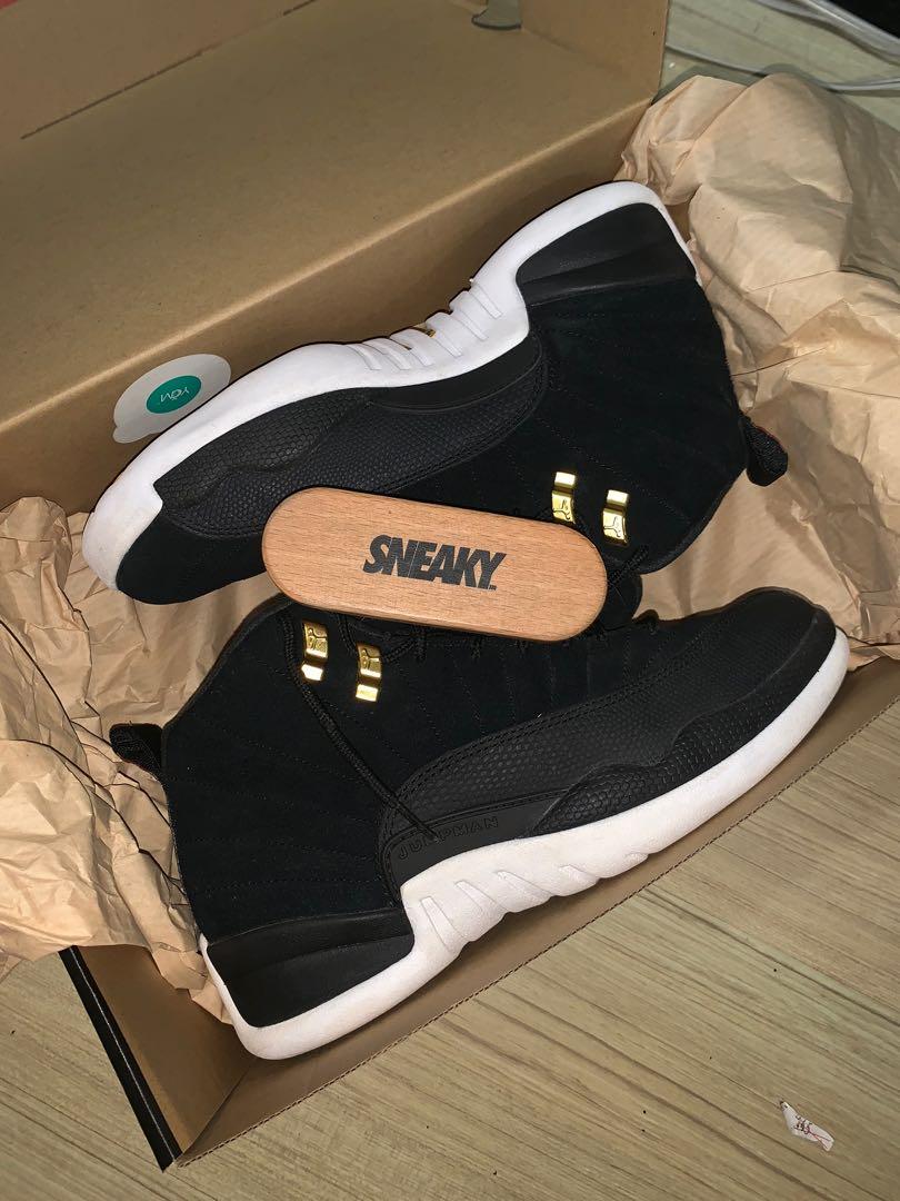 JORDAN 12 XII BLACK WHITE SIZE 8 UK 7 cm 26 EUR 41 BR 39.5 Men s