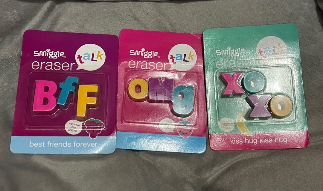 Smiggle eraser 50 all, Hobbies & Toys, Stationary & Craft, Stationery