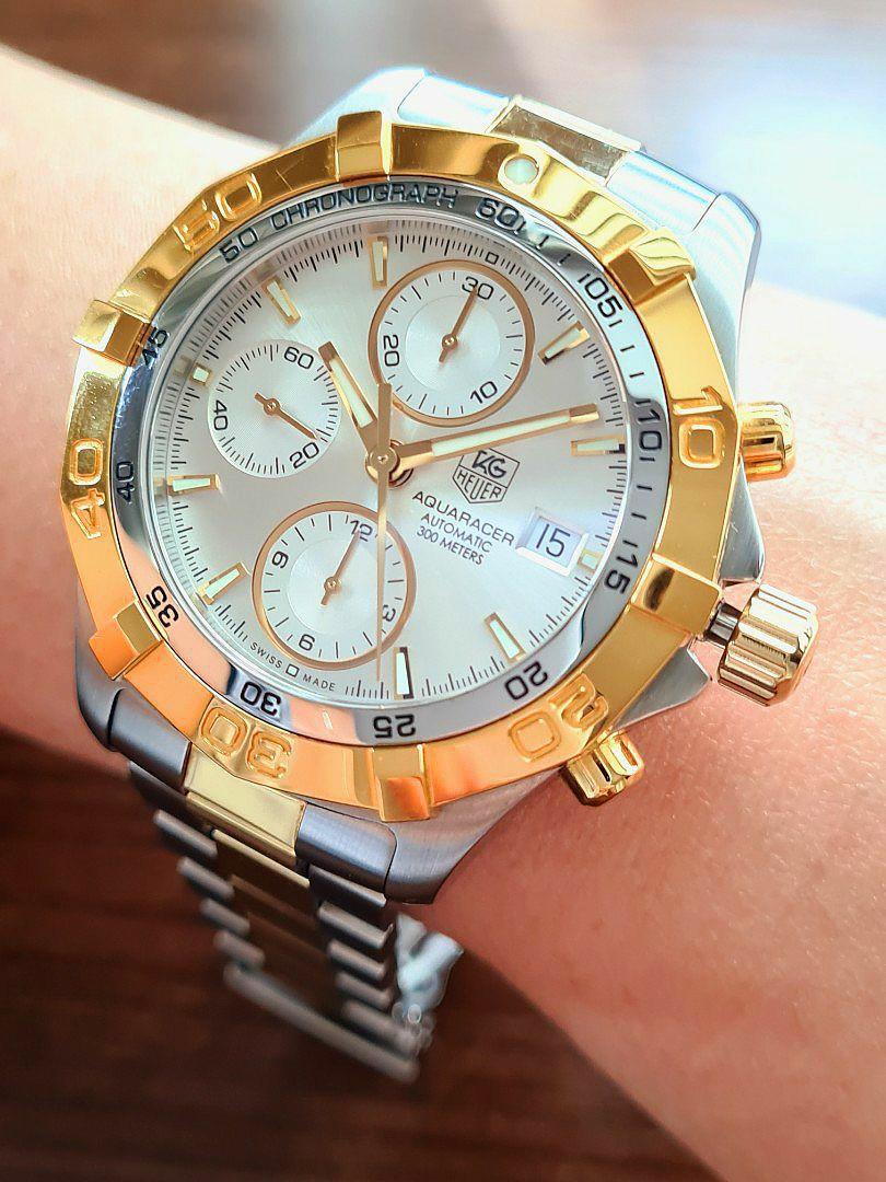Mens gold shop tag heuer