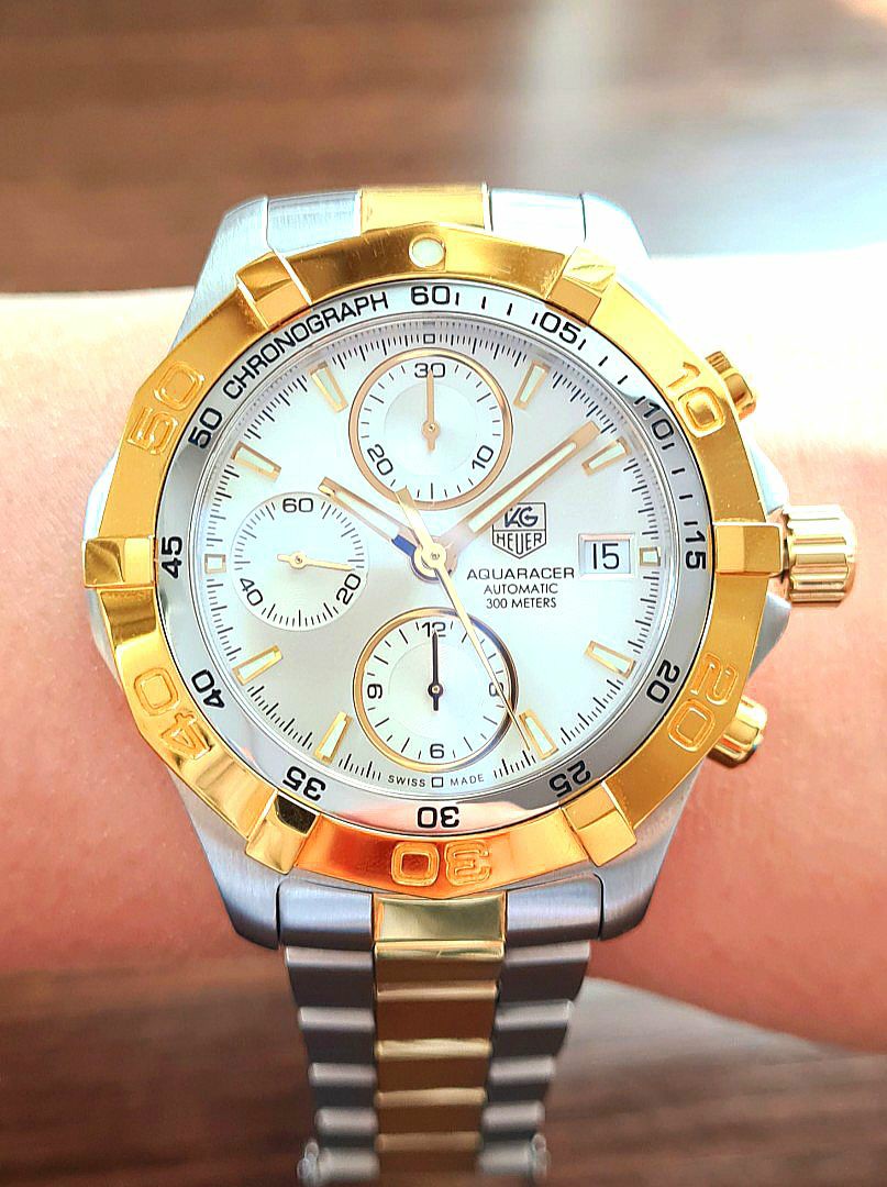 Tag heuer aquaracer chronograph gold clearance