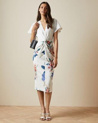 Ted Baker Nerris Jamboree Twist Detail Midi Dress, Women's Fashion, Dresses  u0026 Sets, Dresses on Carousell