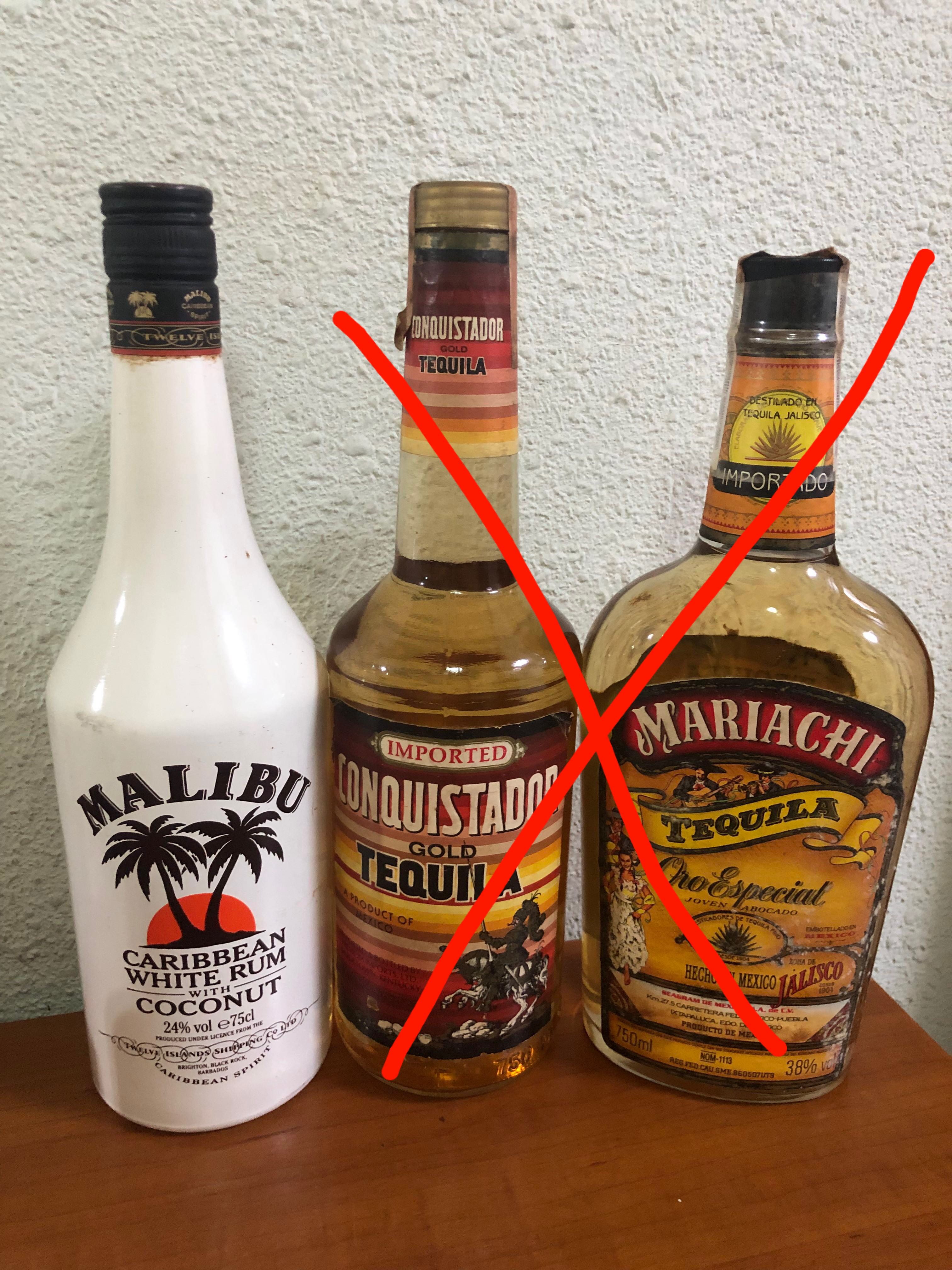 Malibu white Rum, Food & Drinks, Alcoholic Beverages on Carousell