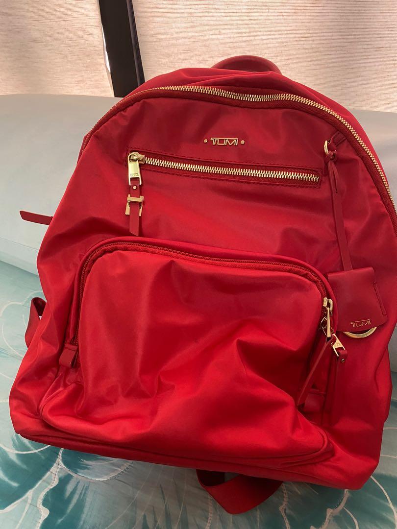 Tumi red bag top