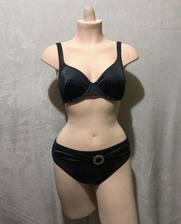 Unpadded Belted 2 Piece Bikini Swimsuit Swimwear