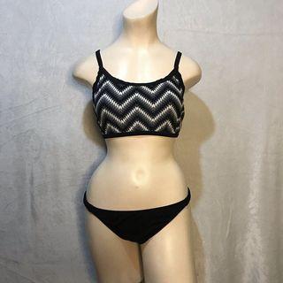 Unpadded Zigzag print 2 Piece Bikini Swimsuit Swimwear
