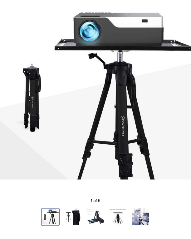 VANKYO Aluminum Tripod Projector Stand, Adjustable Laptop Stand, Multi
