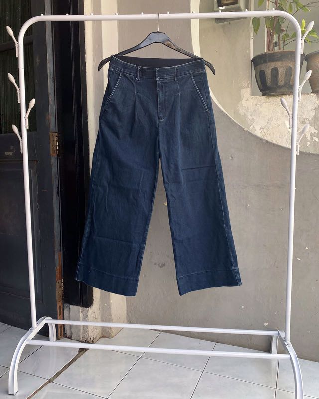 wide leg jeans highwaist, Fesyen Wanita 