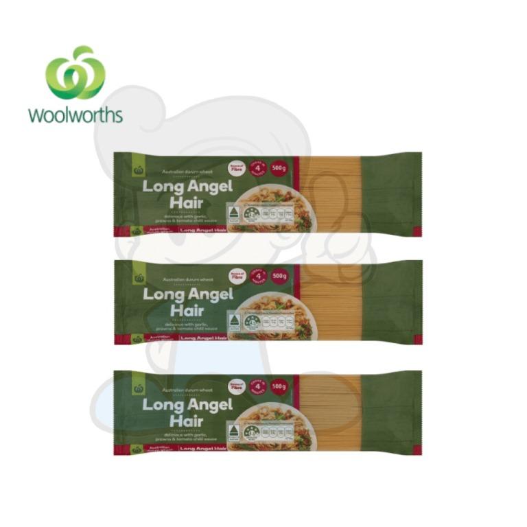 Woolworths Long Angel Hair Pasta ( 3 x 500g), Food & Drinks, Other Food & Drinks on Carousell