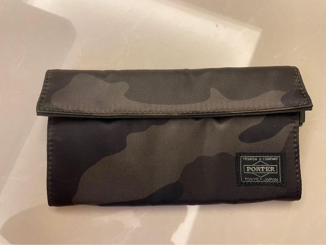 日本PORTER COUNTER SHADE LONG WALLET 錢包迷彩尼龍, 他的時尚, 包包 