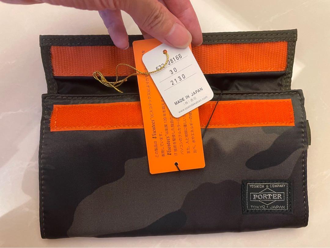 日本PORTER COUNTER SHADE LONG WALLET 錢包迷彩尼龍, 他的時尚, 包包 