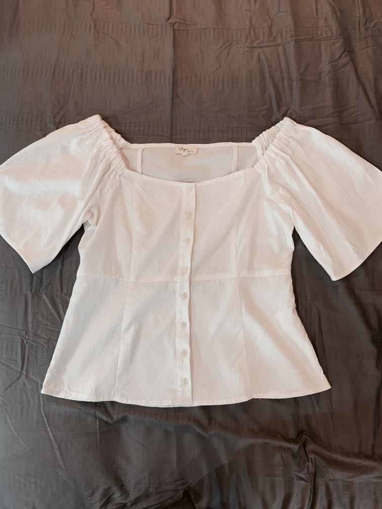 ZALORA Basics White Blouse, Women's 