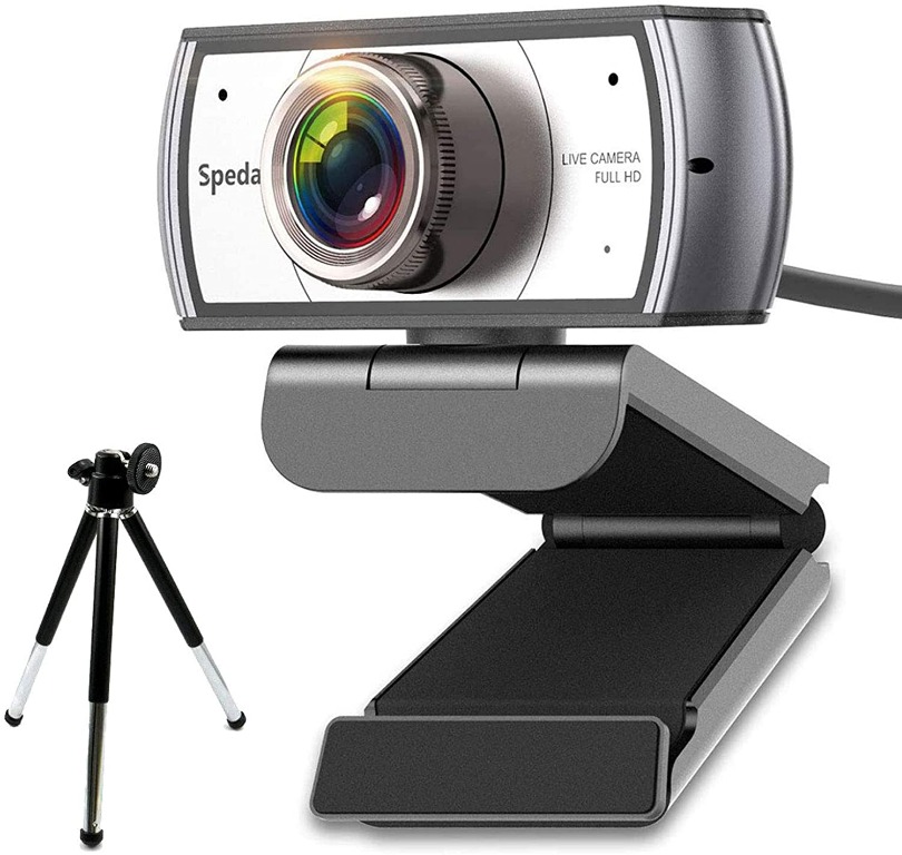1606) 120 Degree Wide Angle Webcam with Microphone and Tripod Video ...