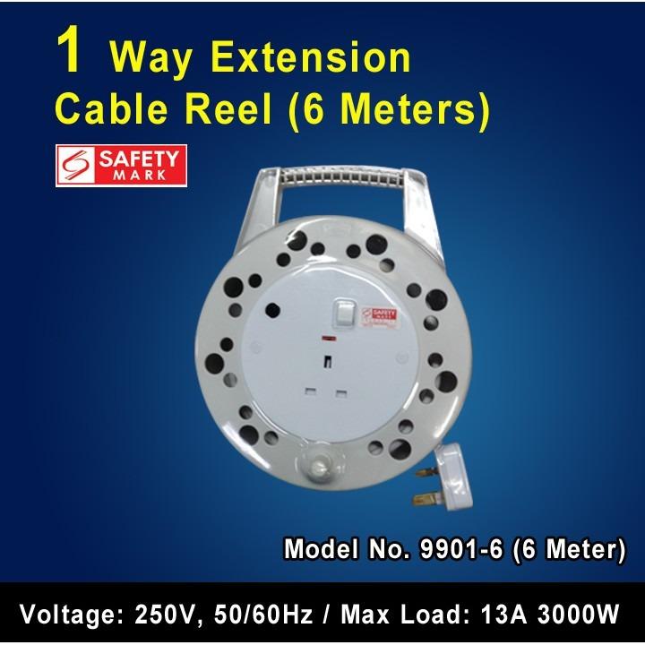 1 and 2 WAY EXTENSION CABLE REEL (6 & 10 METERS), Computers & Tech