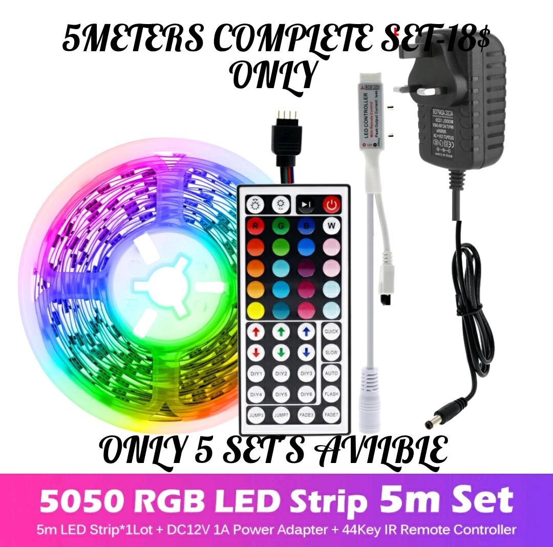 ColorRGB LED Light Strip Music Synchronized Color Changing RGB5050 Phone App Rem 