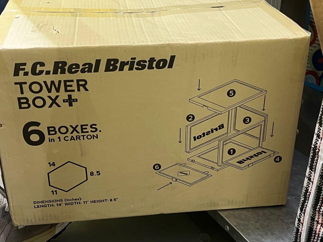 全新未使用FCRB BRISTOL TOWER BOX 波鞋收納箱六個膠箱, 傢俬＆家居
