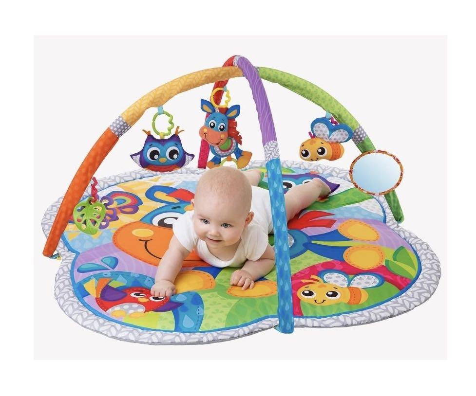 Activity gym and Playmat (Category: Infant Playtime) located in Taguig. Submitted by iceru (Listing ID 1169662604, Image 2). Description: ‼️Playmat only ‼️ Bought for 2,999.00 from Mothercare Used 3-4x. RFS: Baby is not a fan of tummy time. Need funds. If with toys, I can give it to you for 700 - Owl , Bee, Mirror and Leaves only. .