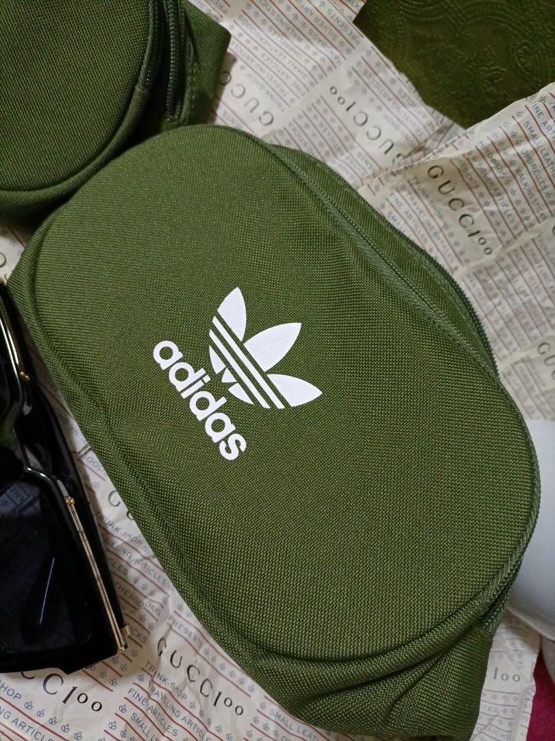 Adidas prime green essential sling body bag waist pack fanny pack small 3 stripes essential