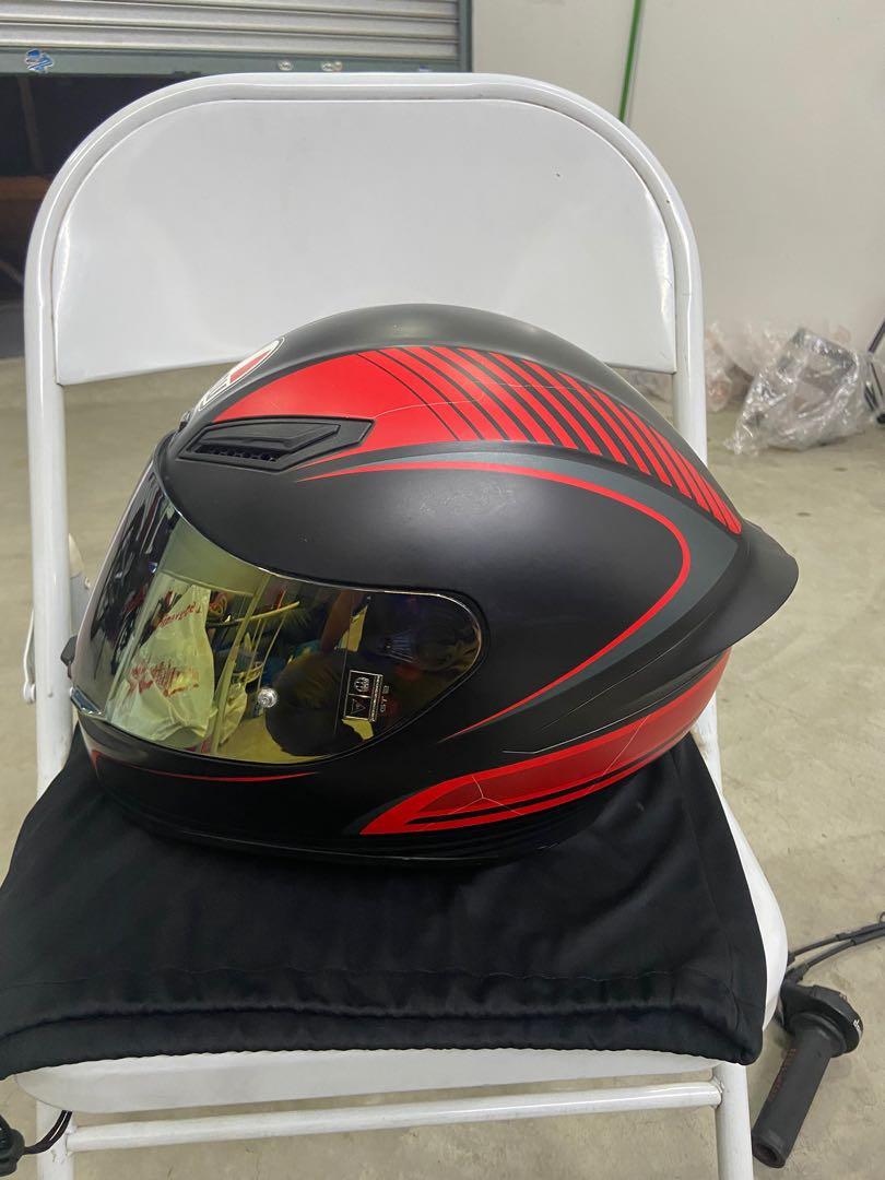 AGV K1 Multi Warmup Matt Black Red Auto Accessories on Carousell