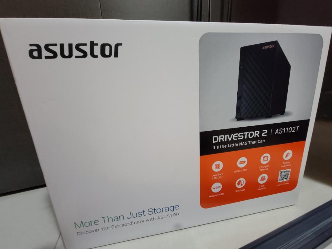 ASUSTOR AS1102T 2 Bay NAS Drivestor 2 - Quad-Core - 2.5GbE - 1GB