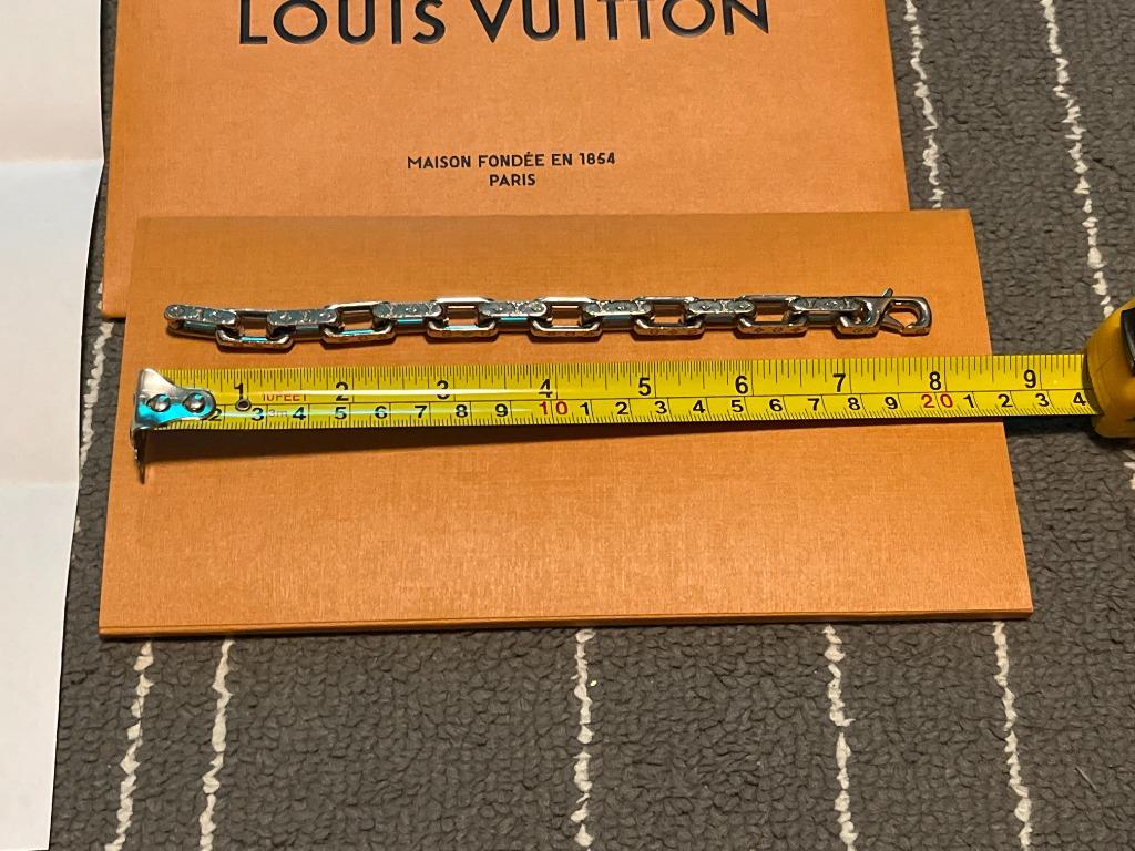 Louis Vuitton Louis Vuitton Monogram Chain M Size Bracelet Silver P142 –  NUIR VINTAGE