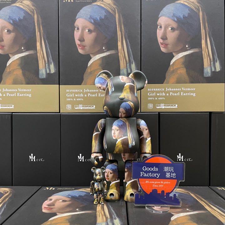 BEARBRICK Johannes Vermeer「Girl with a Pearl Earring」 100% + 400
