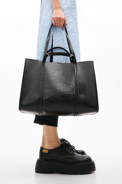 Bimba Y Lola Floral-print Shopper Tote Bag In Black