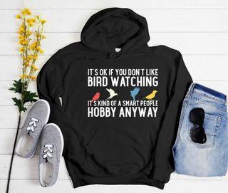 bird nerd bird watching vintage graphic hoodie