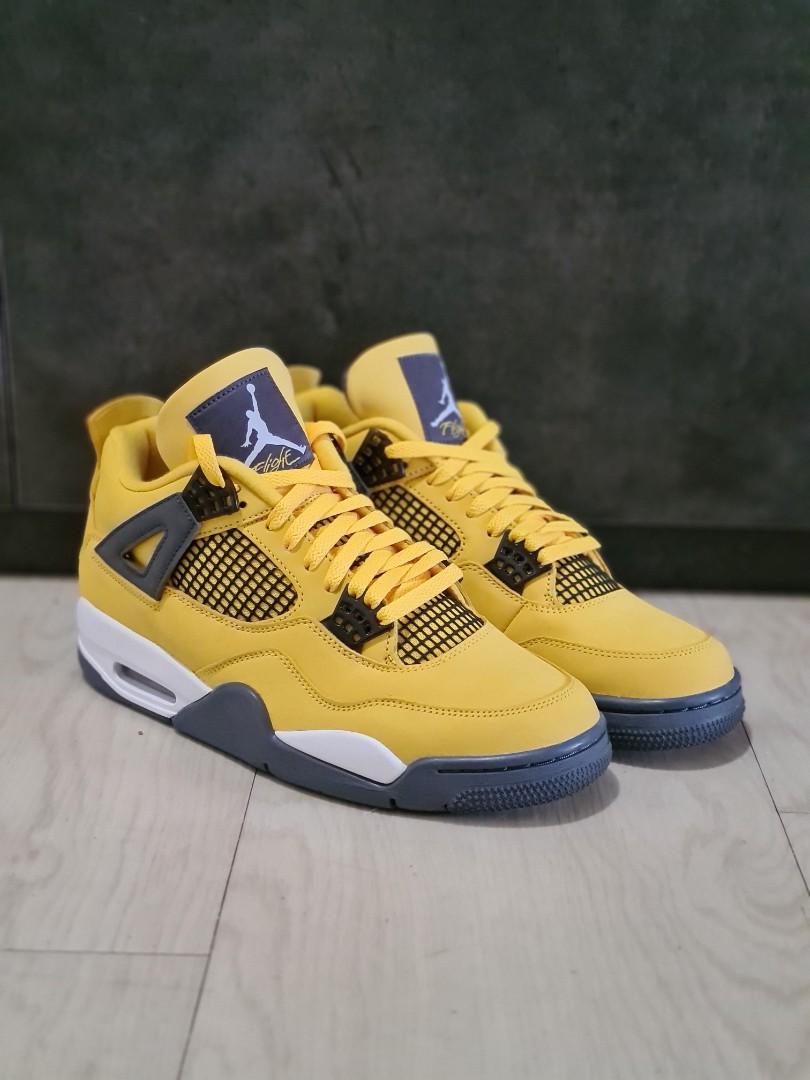 [Brand New] Air Jordan 4 Retro Lightning (Tour Yellow & Dark Blue Grey)
