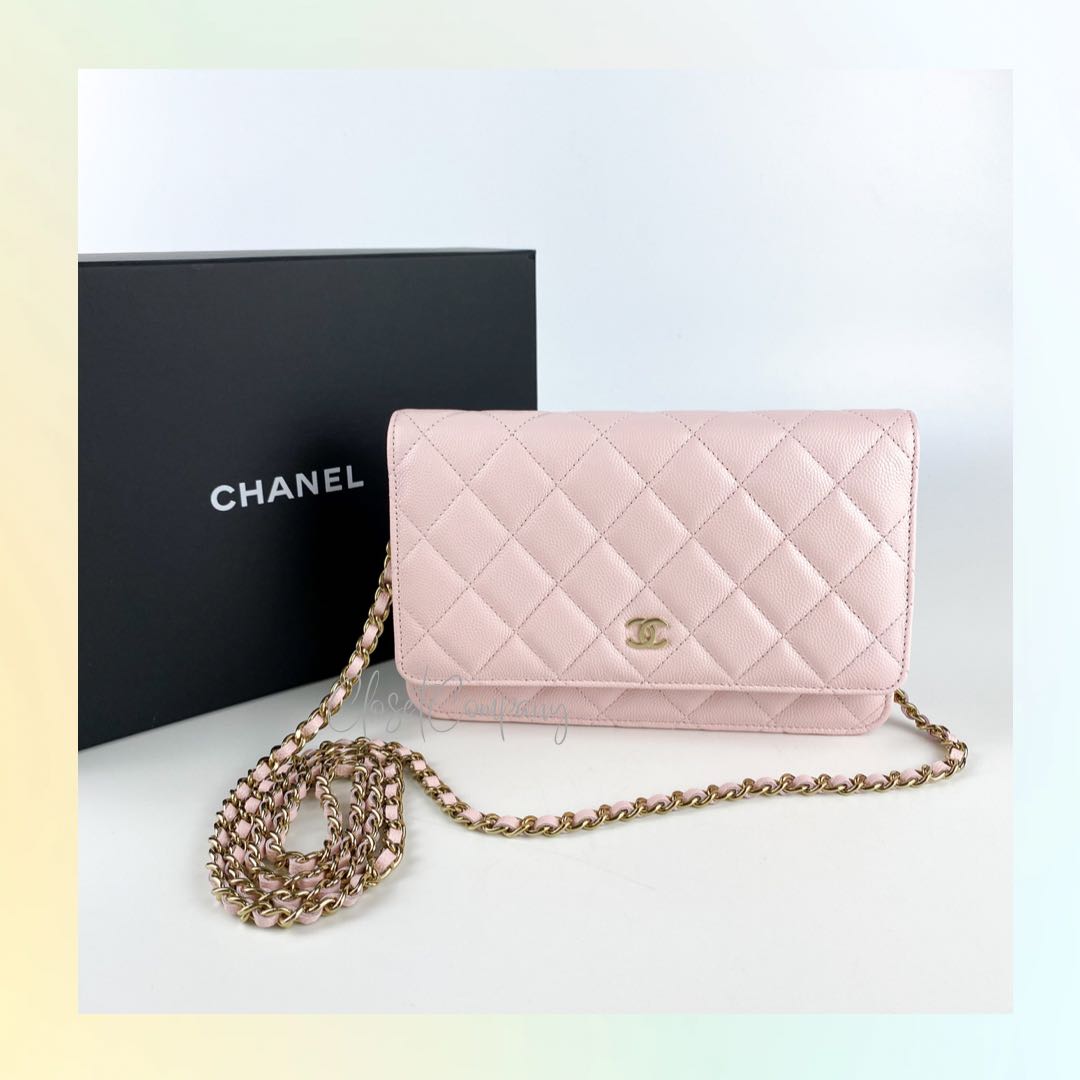 Brand New Chanel Wallet on Chain (WOC) 22P Light Pink Caviar Light Gold  Hardware (microchip), Luxury, Bags & Wallets on Carousell