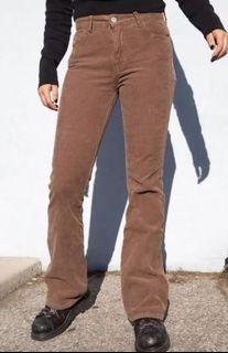 brandy melville brown corduroy pants