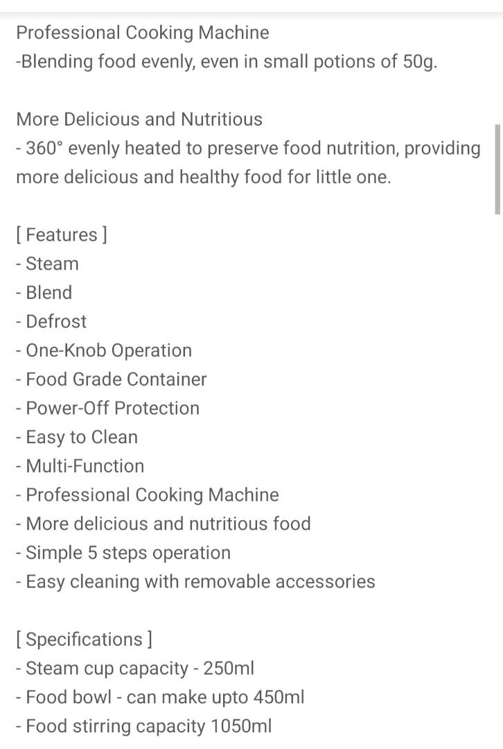 Bueno Baby Food Processor, Babies & Kids, Nursing & Feeding, Weaning & Toddler Feeding on Carousell