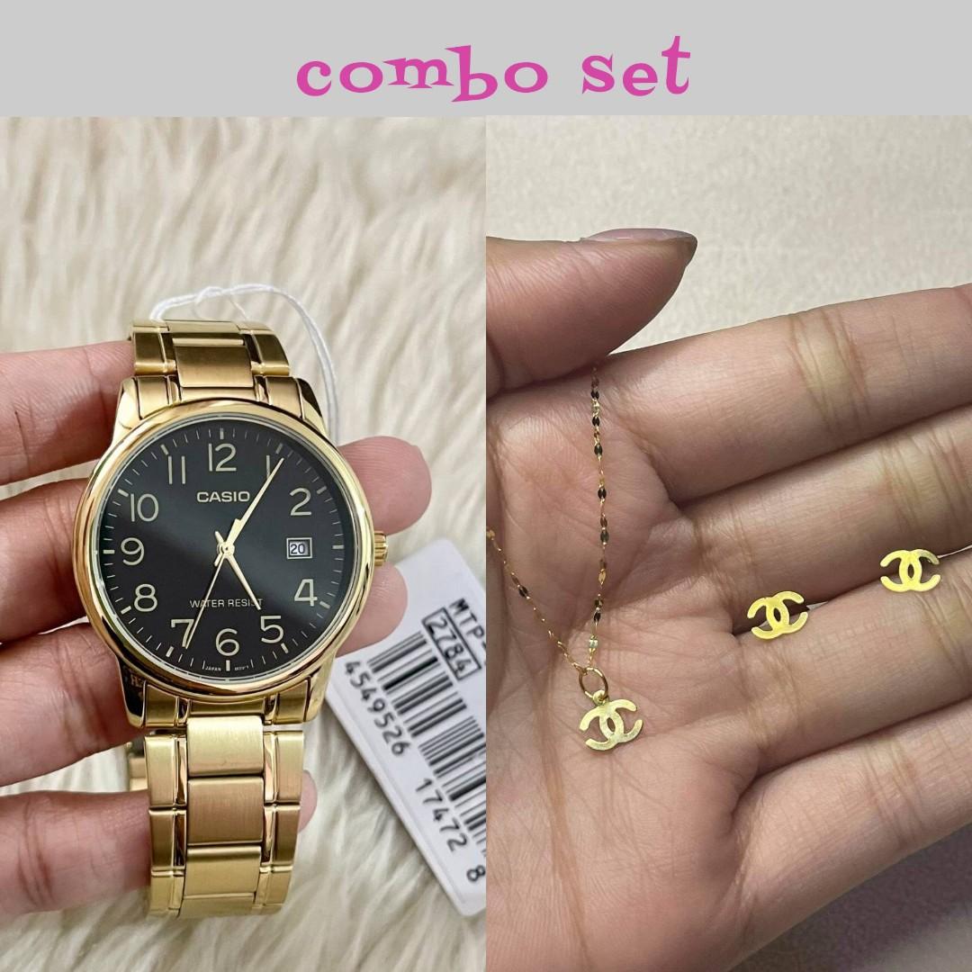 Casio watch+18k gold set, Women's Fashion, Watches & Accessories - Watch 30 For 30 The Price Of Gold