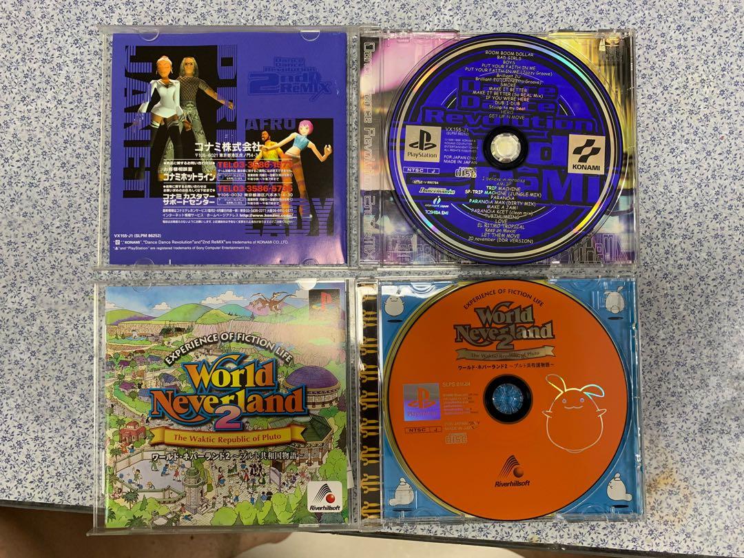PS1 遊戲碟Dance Dance Revolution 2nd Remix +World Neverland2原裝