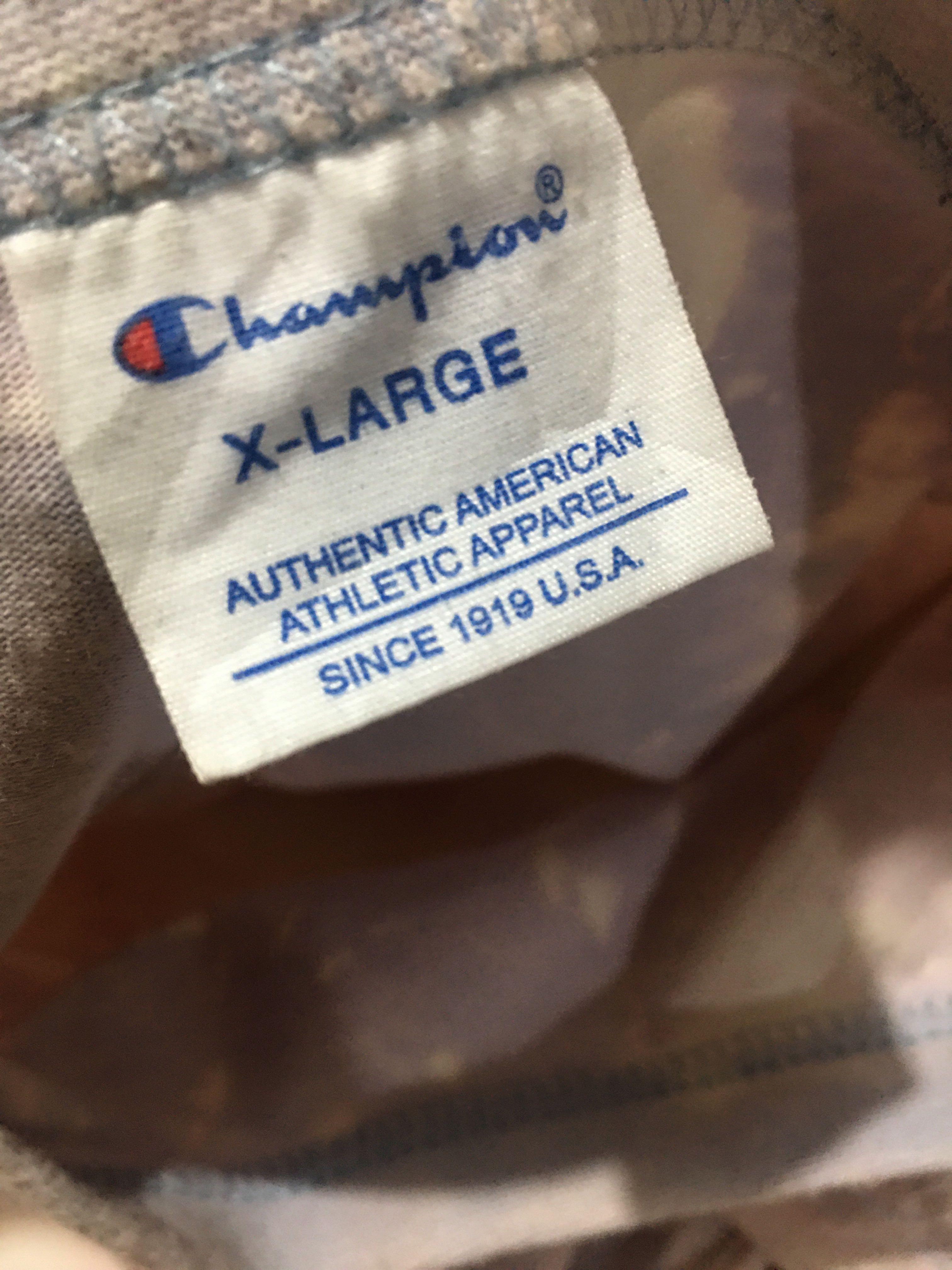 Champion authentic american athletic apparel discount